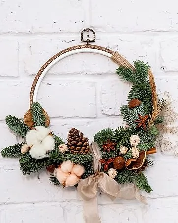 Caydo 4 Pieces 3.2 Inch Embroidery Hoops Circle Imitated Wood Display Frame Plastic Cross Stitch Hoops for Art Craft Sewing and Wall Ornaments - Embroidery Hoops