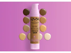 NYX PROFESSIONAL MAKEUP Bare With Me Concealer Serum  Up To 24Hr Hydration - Caramel - bwmc bare with me concealer serum skincare hydrating underye