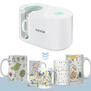 VEVOR Mug Press Machine  Automatic Mug Heat Press for Sublimation 11-15oz  Coffee Cup Transfer Printing  DIY Presents Gifts White White-15oz - coffee mug press