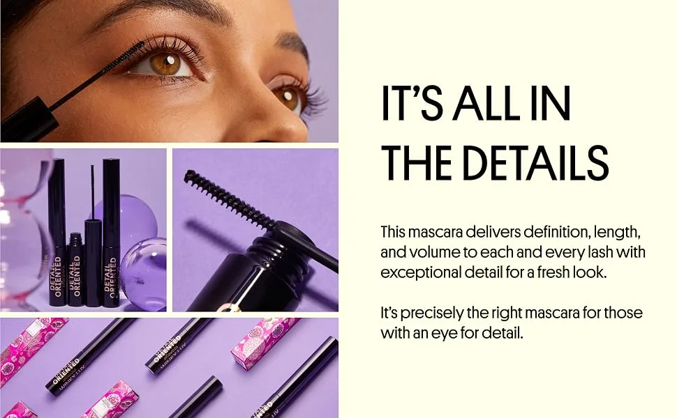 Winky Lux Detail Oriented Mascara  Micro-Spoolie Lengthening Mascara and Volume Mascara  Black Top and Bottom Lash Mascara - small spoolies mascaras layering mascara winky lux