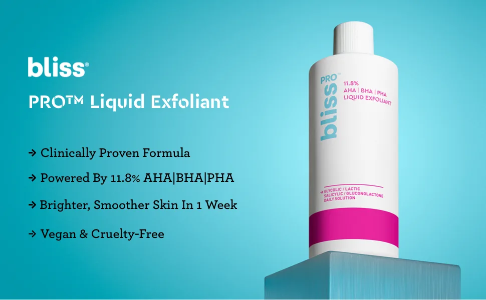 BlissPro  Liquid Exfoliant - Bliss pro liquid exfoliant skincare clean vegan AHA Glycolic Acid