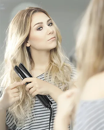 SHRATE Mini Flat Iron 0.7 Inch Ceramic Mini Hair Straightener - Small Flat Irons for Short Hair  Curls Bangs  Travel Flat Iron(Black) - for long hair