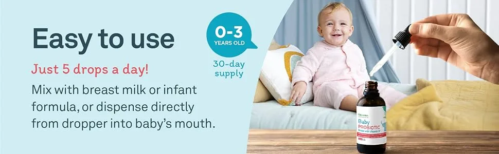 Organika Baby Probiotic Drops with Vitamin D- Soothe Colic  Reduce Fussing  Aid in Growth and Development- 7.5 ml - baby drops 4