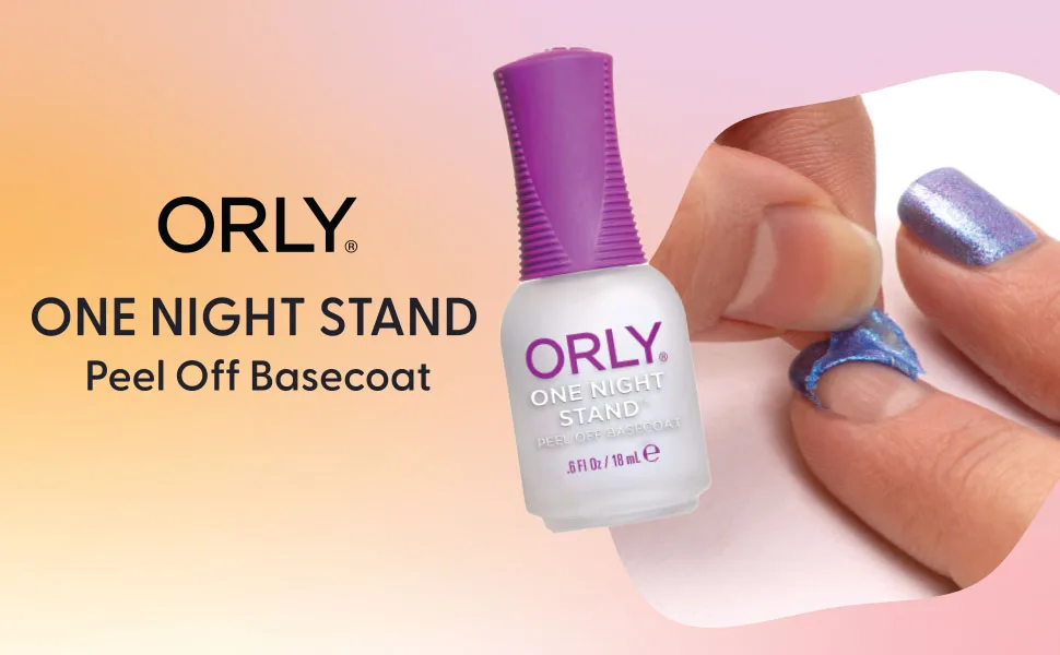 Orly Peel Off Base Coat 'One Night Stand' | Nail Treatment Basecoat for Easy Glitter  Shimmer  and Nail Polish Removal 0.6 fl oz - peel off basecoat for glitter nail polish