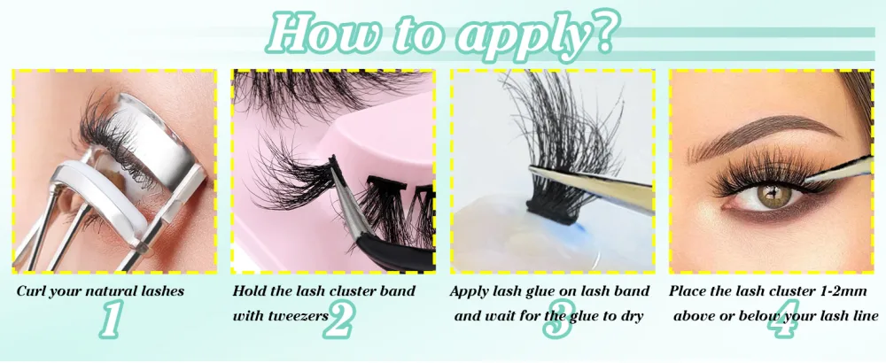 Lash Clusters Eyelash Wispy Lashes Mink Cluster Individual Eyelashes Extension Fluffy Natural Look False Eyelashes 6D DIY Eye Lashes by EYDEVRO (60 Clusters 14-18mm) - Cluster Lashes Fluffy Mink Wispy eyelashes