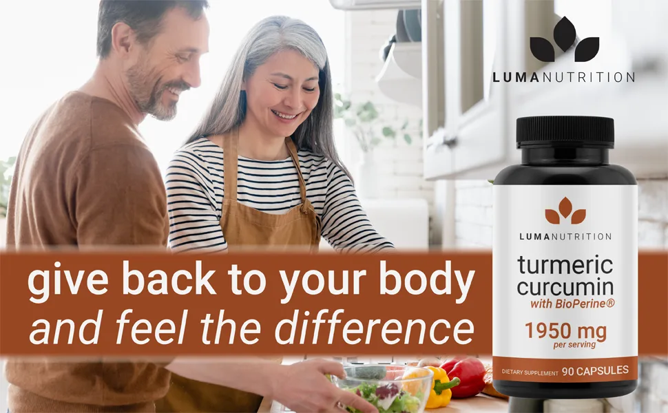Turmeric Curcumin with Black Pepper - 95% Curcuminoids - 1950mg Per Serving - Premium Turmeric Supplement - with BioPerine for Max Absorption - Made in USA - turmeric curcumin