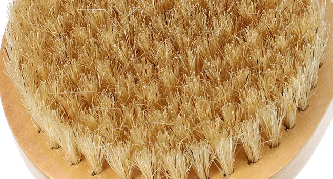VOCOSTE 1 Pcs Bath Brush  Back Scrubber Wood for Shower with Short Handle  Brown  7.9 Inches 20x8cm - Bath Brush