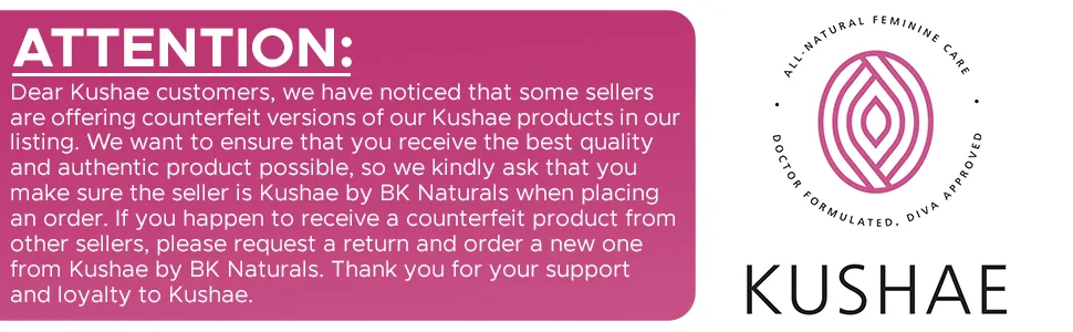 Kushae Natural Feminine Deodorant Stick - product information 1