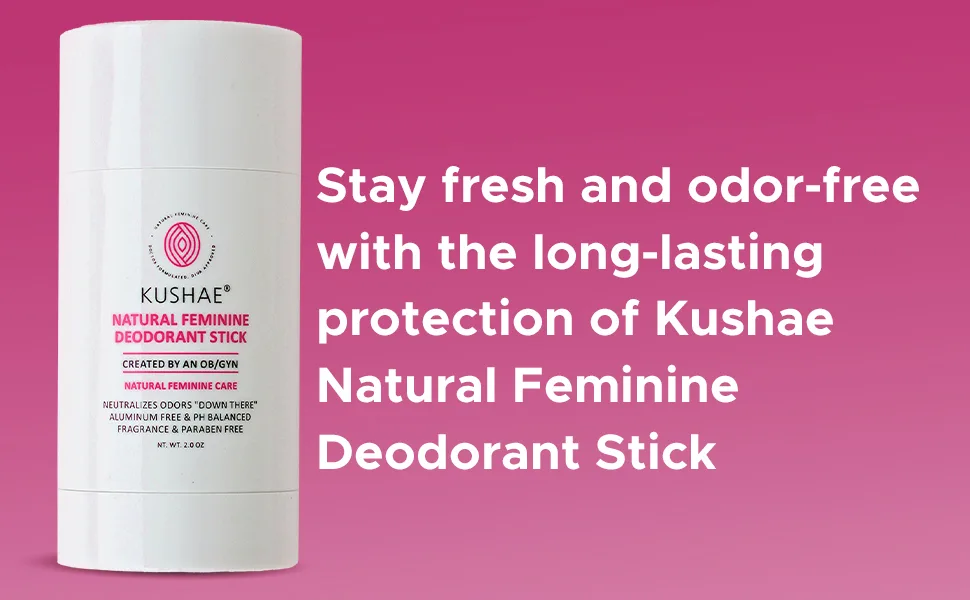 Kushae Natural Feminine Deodorant Stick - Stay fresh and odor-free
