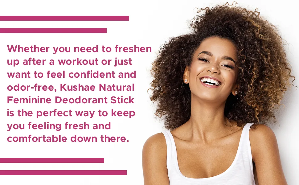 Kushae Natural Feminine Deodorant Stick - Stay fresh and odor-free