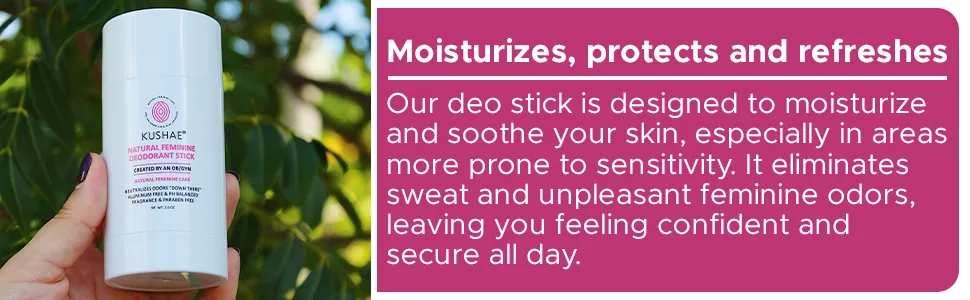 Kushae Natural Feminine Deodorant Stick - Stay fresh and odor-free