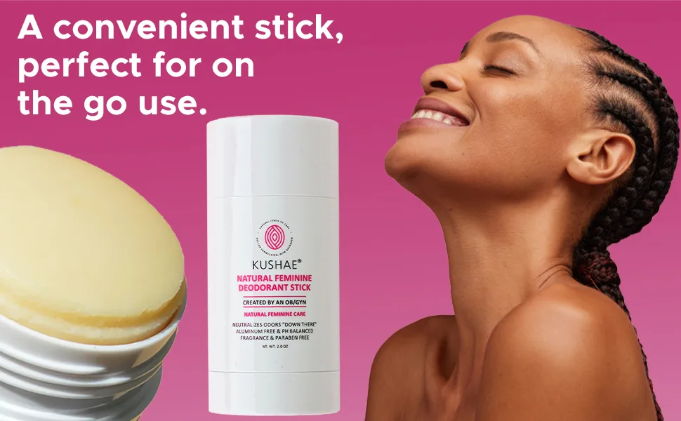 Kushae Natural Feminine Deodorant Stick - Stay fresh and odor-free