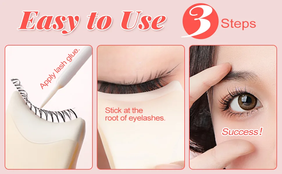 False Lashes Applicator Tool Lash Buddy Makeup Tools False Eyelash Wearing Aids Clip  Convenient to Wear Eyelashes  1 PC - Easy to Use