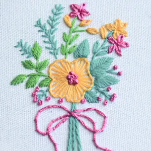 ETSPIL 3 Sets Embroidery Kit for Beginners Learn 33 Different Stitches Includes Stamped Pattern  Hoop  Color Threads Tools Easy to Follow Instruction & Video - flower