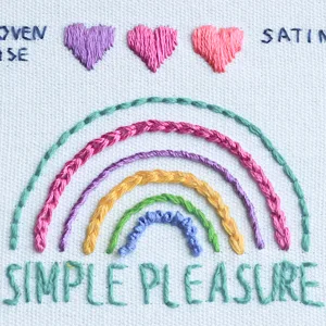 ETSPIL 3 Sets Embroidery Kit for Beginners Learn 33 Different Stitches Includes Stamped Pattern  Hoop  Color Threads Tools Easy to Follow Instruction & Video - rainbow