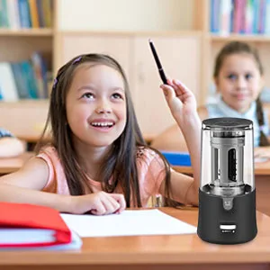 Electric Pencil Sharpener  Super Sharp Pencil Sharpener for Colored Pencils  Auto Stop  Fast Sharpen Pencil Sharpener Plug in for 6-12mm No.2/Colored/Sketch Pencils  Suit for School  Office (Black) - 8038 for kids