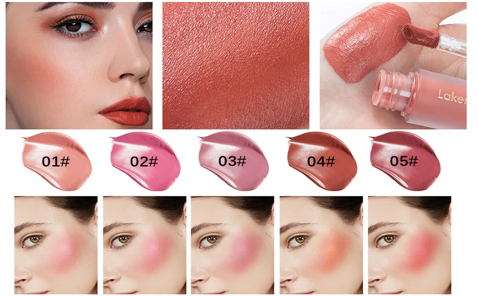 GL-Turelifes Soft Cream Blush Makeup  Liquid Blush for Cheeks  Natural-Looking Long Lasting  Smudge Proof  Velvet Mousse Dewy Finish  Easy to Blend Blusher (2) - cream blush liquid blush makeup for cheeks