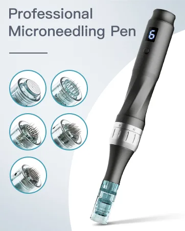 Professional Microneedling Pen - Wireless Adjustable Micro Needling Microneedle Machine  Derma Auto Pen with 22 Replacement Cartridges 4pcs 16pin+4pcs 26pin+6pcs 36pin+6pcs 42pin+2pcs Nano. Gray - product information 3
