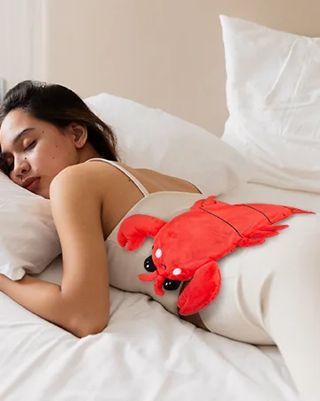 Intoypad Microwavable Menstrual Heating Pad  Crustacean Warming Pillow  Cuddly & Cute Lobster Plush with Heating Pad - Menstruation Crustacean