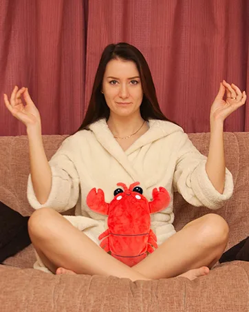 Intoypad Microwavable Menstrual Heating Pad  Crustacean Warming Pillow  Cuddly & Cute Lobster Plush with Heating Pad - Menstruation Crustacean