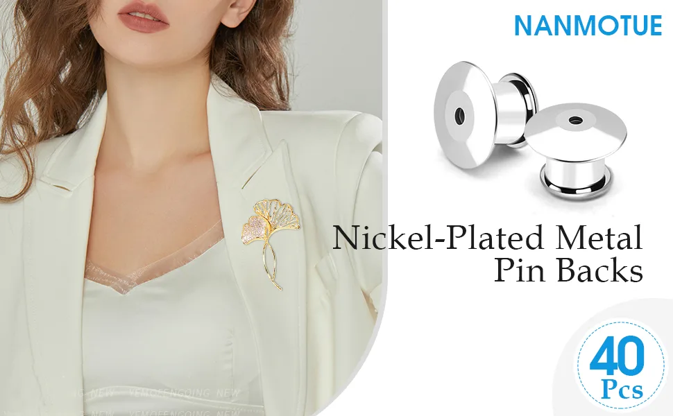 40PCS Locking Pin Back Locking Pin Keeper Clasp  Metal Pin Backing for Brooch Enamel Lapel Pin Lock - locking pin backs for enamel pins enamel pin backs lapel pin backs