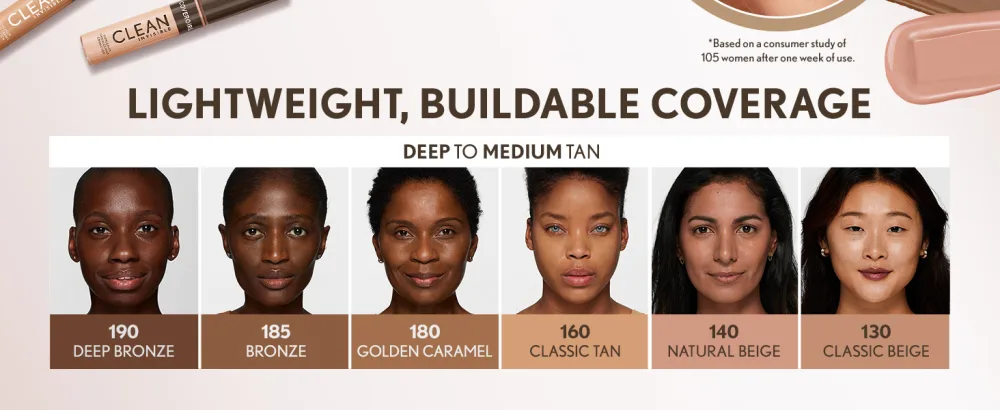 Covergirl Clean Invisible Concealer  Lightweight  Hydrating  Vegan Formula  Classic Beige 130  0.23oz - CLEAN INVISIBLE CONCEALER