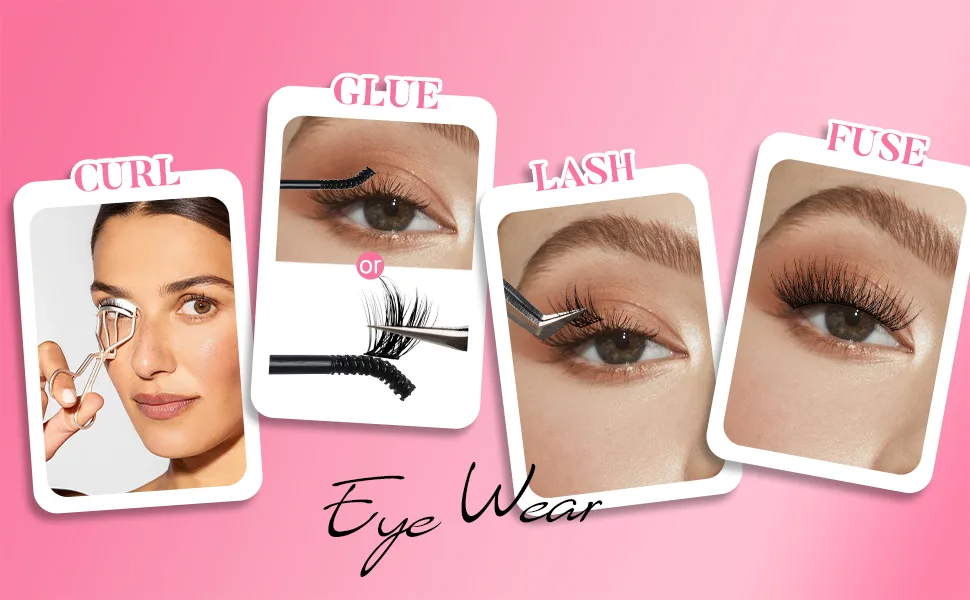 Fowendia Lash Clusters 72 Pcs Cluster Lashes Eyelash Clusters DIY Cluster Eyelash Extensions C D Curl Individual Lashes Soft and Thin Band Eyelashes (C-10mm) C-10mm E01 - cluster lashes