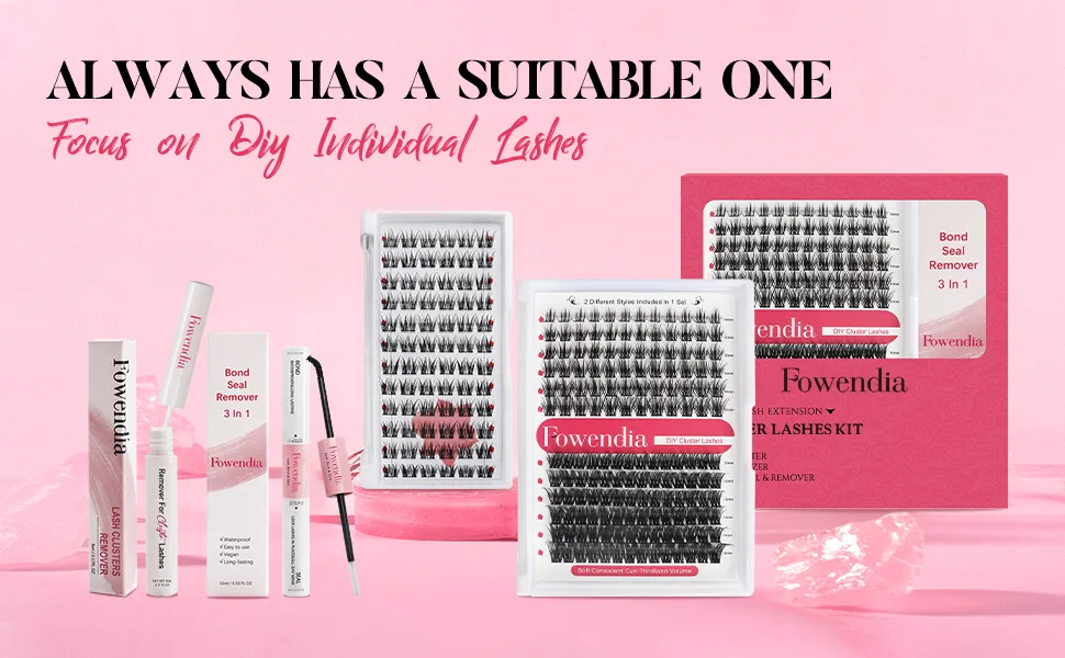 Fowendia Lash Clusters 72 Pcs Cluster Lashes Eyelash Clusters DIY Cluster Eyelash Extensions C D Curl Individual Lashes Soft and Thin Band Eyelashes (C-10mm) C-10mm E01 - FOWENDIA