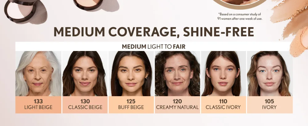 Covergirl Clean Invisible Pressed Powder  Lightweight  Breathable  Vegan Formula  Tawny 165  0.38oz - CLEAN INVISIBLE PRESSED POWDER