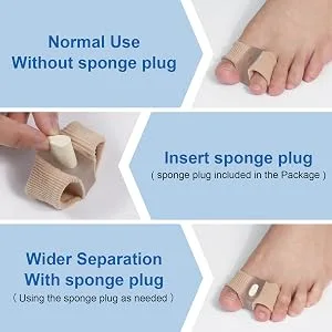 BIGGCOOL Bunion Corrector Toe Separators for Overlapping Toes  2 Loops Toe Spacers For Feet Women and Men(2 PCS Toe Corrector + 4 PCS Shims) - bunion toe spacers