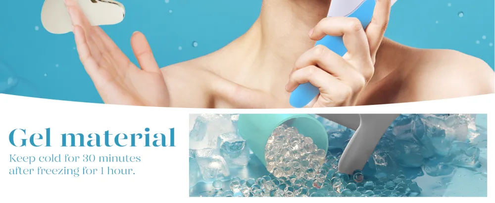 BAIMEI Ice Roller and Gua Sha Skincare Set for a Flawless Complexion  Reduce Facial Puffiness (Blue) - Ice Roller