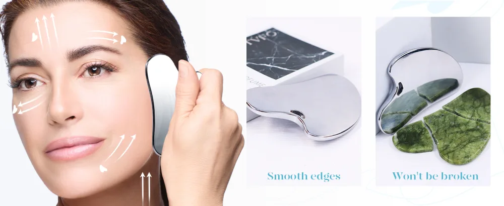 BAIMEI Ice Roller and Gua Sha Skincare Set for a Flawless Complexion  Reduce Facial Puffiness (Blue) - Ice Roller