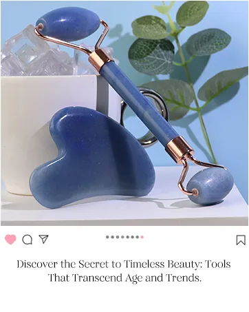 BAIMEI Ice Roller and Gua Sha Skincare Set for a Flawless Complexion  Reduce Facial Puffiness (Blue) - Jade Roller