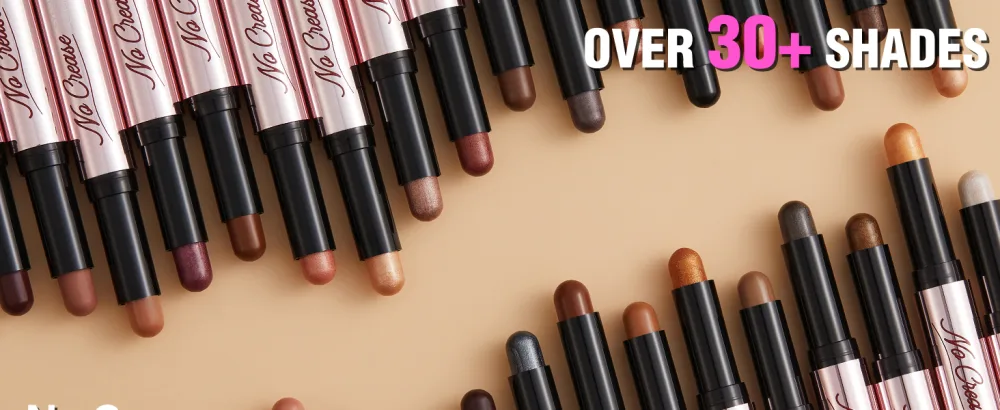 FOCALLURE No Crease Eyeshadow Stick  Creamy Eye Shadow Stick  Matte & Shimmer Eyeshadow Pencil  Smudge-proof  Waterproof  Built-in Smudger  CACOA 09 CACOA - A+_01