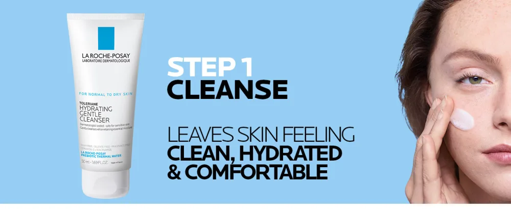 La Roche Posay Anthelios Tinted Mineral Sunscreen 1.7 Fl Oz and Travel Size Hydrating Cleanser - step 1