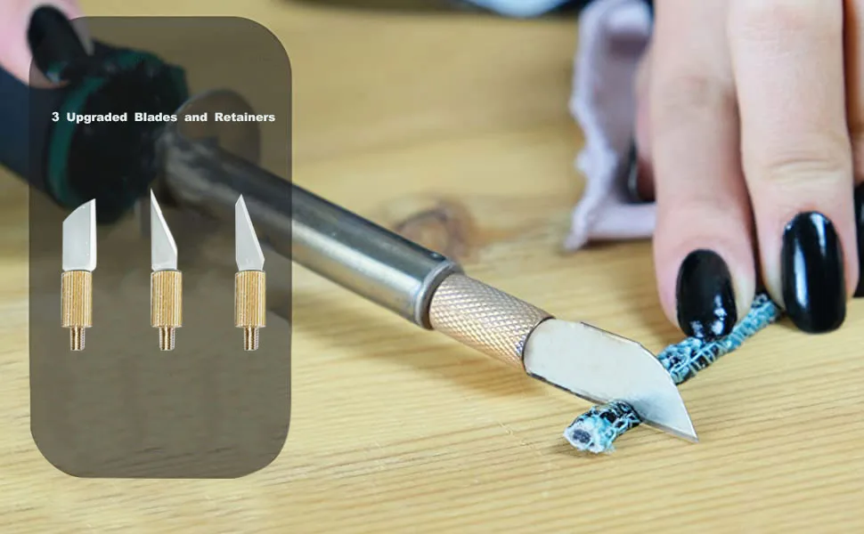 WINONS Hot Knife Cutting Tool  WHK0007 Hot Knife Plastic Cutter Tool also Effective as a Foam Board Cutter and Stencil Cutter  with Upgraded Blades and Retainers - Hot Knife Heads
