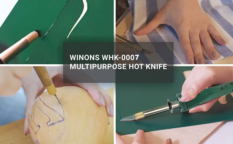 WINONS Hot Knife Cutting Tool  WHK0007 Hot Knife Plastic Cutter Tool also Effective as a Foam Board Cutter and Stencil Cutter  with Upgraded Blades and Retainers - Multipurpose Hot Knife