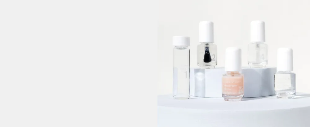 Dazzle Dry Complete Starter Mini Kit | Step 1 - Nail Prep  Step 2 - Base Coat  Step 4 - Top Coat  Transform - Ridge Filler & Revive - Polish & Top Coat Thinner. - starter