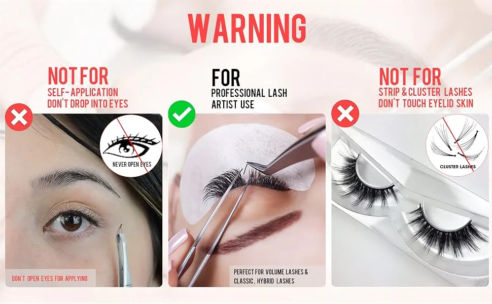 Extra Strong Eyelash Extension Glue for False Eye Lash Extensions Professional Use 5ml 1-2S Dring Time & 8 Weeks Retension  Low Fume Max Bonding Black Adhesive for Semi Permanent Eyelash Extension - shadomagic eyelash extension glue