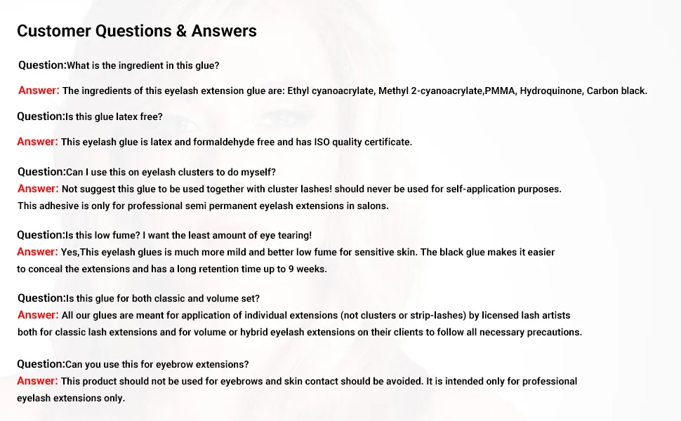 Extra Strong Eyelash Extension Glue for False Eye Lash Extensions Professional Use 5ml 1-2S Dring Time & 8 Weeks Retension  Low Fume Max Bonding Black Adhesive for Semi Permanent Eyelash Extension - shadomagic eyelash extension glue question answer