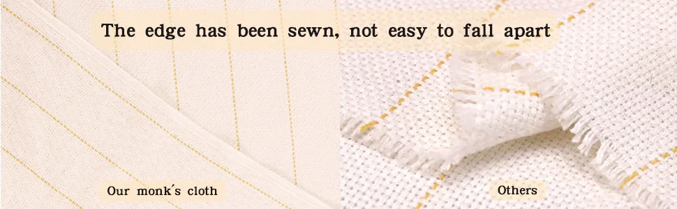 59 X39.4inch Tufting Cloth Large Monks Fabric with Marked Lines  Monk Cloth for Punch Needle Tufting Gun White - product information 4