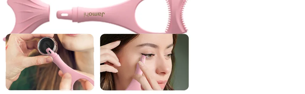Jamohi Lash Buddy Eyeliner Mascara Shield Applicator Guard Wand  Soft Silicone Eyelash Applicator Tool  Travel Reusable Makeup Helper - eyeliner