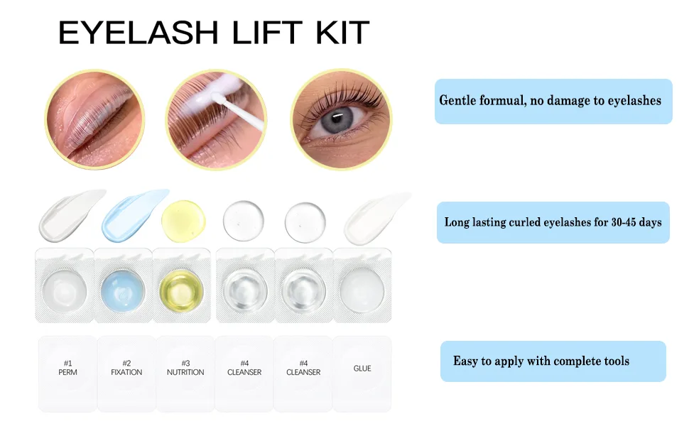 SHEEYOON Eyelash Lift Kit  Premium Lash Perm kit with Complete Tools  Natural Curly Long Lasting Eyelash Curling for Home & Salon - Gentle formula, no damage to eyelashes