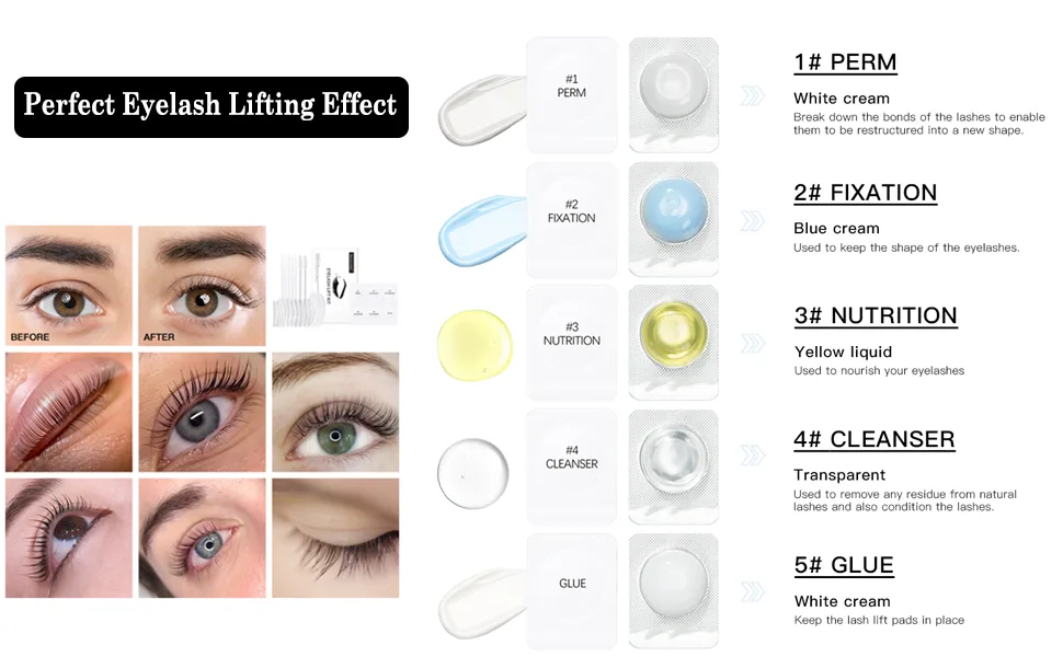 SHEEYOON Eyelash Lift Kit  Premium Lash Perm kit with Complete Tools  Natural Curly Long Lasting Eyelash Curling for Home & Salon - Perfect eyelash lifting effect
