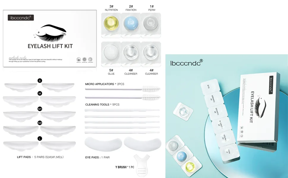 SHEEYOON Eyelash Lift Kit  Premium Lash Perm kit with Complete Tools  Natural Curly Long Lasting Eyelash Curling for Home & Salon - what included in packaging