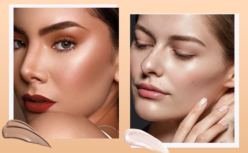 Boobeen Liquid Highlighter Makeup  Face Cream Highlighter with Cushion Applicator  Matte Cream Illuminator for Face Shaping & Brightening  Easy to Create 3D Face Makeup 02 - highlighter makeup pen shimmer contour stick illuminator cream liquid bronzer makeup shadow gel
