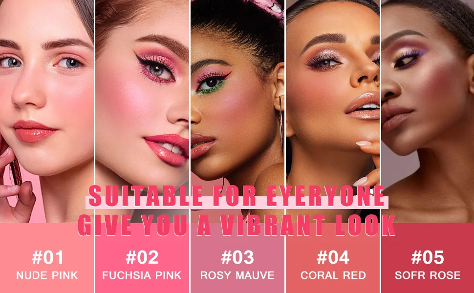 Ofanyia Liquid Blush  Soft Cream Blush Face Makeup  Moisturizing Lightweight Blendable Feel  Natural-Looking  Easy to Blend Soft Velvet Liquid Blusher for Cheek (02) - Give You A Vibrant Look