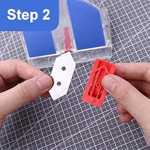 Mat Cutter 45 & 90 Degree Bevel Mat Board Cutter with 3 Replacement Blades Professional Beveled Cut tool for Art Picture Framing Foam board Card board (Blue + 3 Replacement Blades) - product information 8