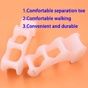 WUTAIN Toe Separator- Relieve Foot Pain Bunion Corrector  Silicone Material Toe Straightener  Correction Toe Spreader  for Overlapping Toes  Hammer Toes  Toe Pad (Large) - toe corrector