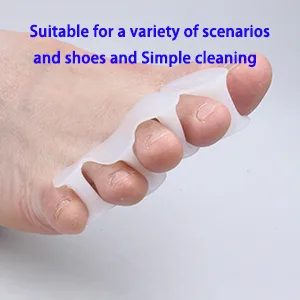 WUTAIN Toe Separator- Relieve Foot Pain Bunion Corrector  Silicone Material Toe Straightener  Correction Toe Spreader  for Overlapping Toes  Hammer Toes  Toe Pad (Large) - toe straightener